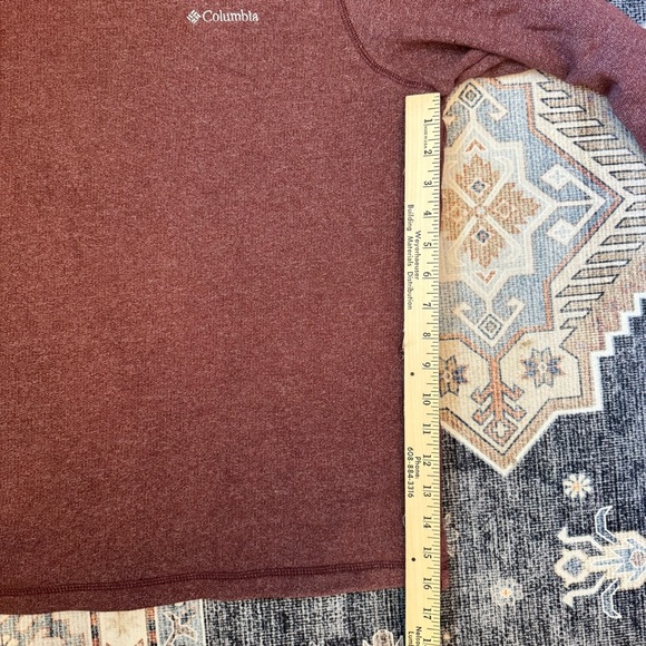 Columbia Men's Pullover Crewneck Maroon Long Sleeve Sweatshirt Size Medium - Picture 7 of 8